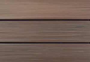 DuraLife Tropical Walnut capped composite decking is a richer, deeper brown than our Golden Teak colour,